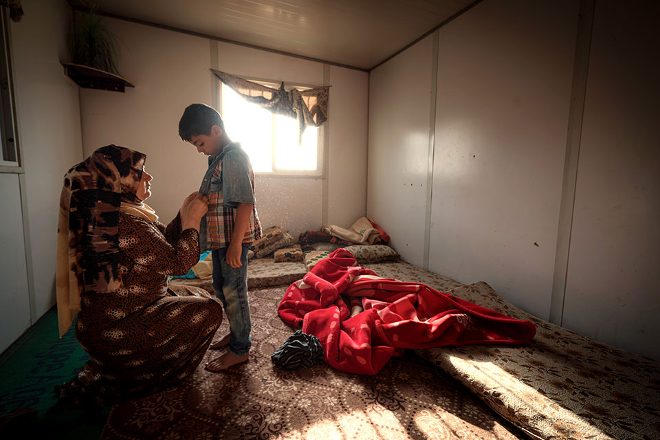 Za’atari refugee camp, Jordan, 2015 Photo: UN Women/Christopher Herwig
