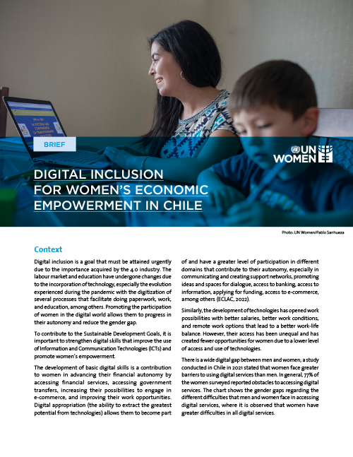 Inclusión digital para el empoderamiento económico de las mujeres en Chile |  Publicaciones