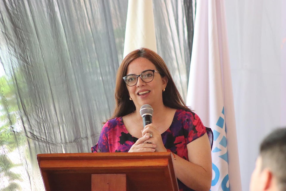 María Regina Inestroza participó en participación de Agua Pura para el Mundo, una de las organizaciones que implementan junto con ONU Mujeres el programa Trayectos en Honduras. Foto: Valeria Puerto / ONU Mujeres 