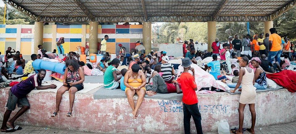 Lugar provisional para desplazados internos en Léogâne, Haití. Foto: UNICEF/Maxime Le Lijour