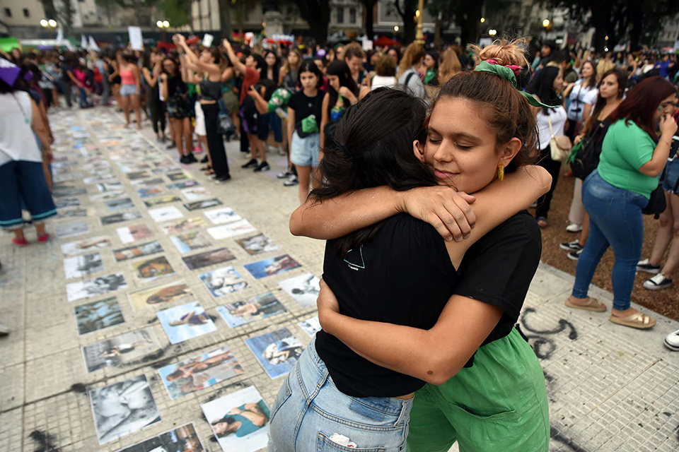 Marcha en el Día Internacional de las Mujeres. Foto: cortesía de Candela Yatche.