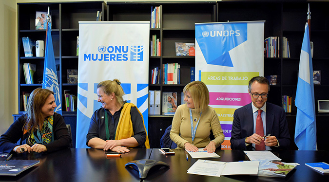 ONU Mujeres, UNOPS y el Ministerio del Interior, Obras Públicas y Vivienda de la Nación, firman alianza para fortalecer perspectiva de género en proyectos de infraestructura social