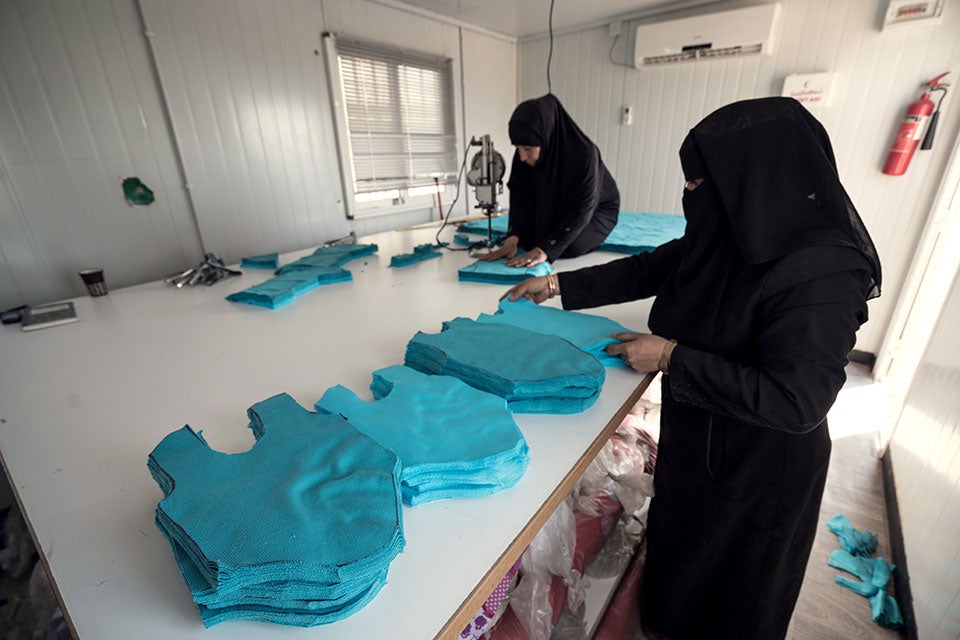 Za’atari refugee camp, Jordan, 2015 Photo: UN Women/Christopher Herwig