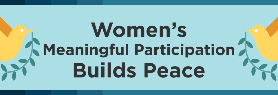 Women's meaningful participation builds peace