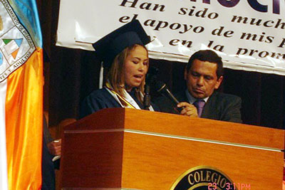 María graduated in 2011, among the top of her class. Photo courtesy of María Alejandra Martínez