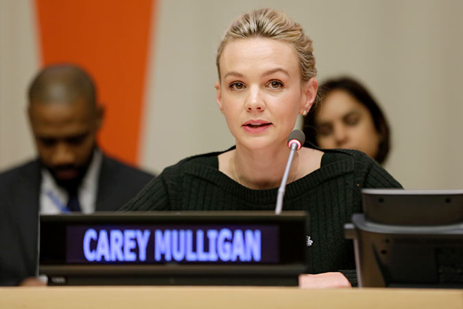 Actor and UK Global Dementia Friends and Alzheimer’s Society Ambassador, Carey Mulligan participates in the official commemoration of the International Day for the Elimination of Violence against Women in New York. Photo: UN Women/Ryan Brown
