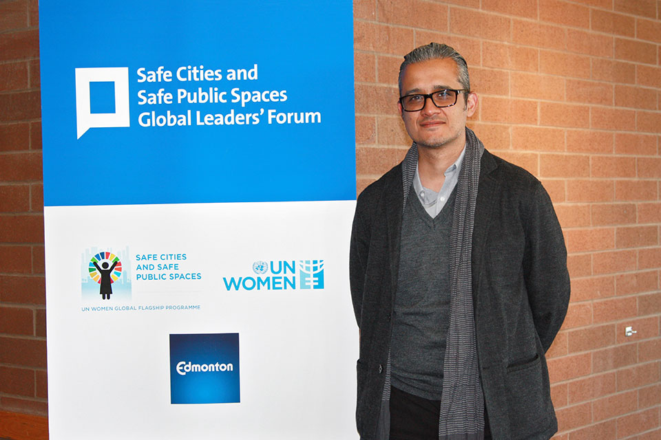 Axel Manuel Romero García, Vice-Minister of Violence Prevention and Crime at the Safe Cities and Safe Public Spaces Global Leaders' Forum in Canada. Photo: UN Women/Mariana Mellado