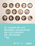 El lugar de las mujeres uruguayas en los cargos de decision. Marcos fotográficos de 13 hombres y solo una mujer